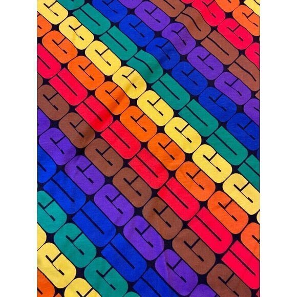 UGG UNISEX Logo U Toni Pride Rainbow Oversized‎ Tee for Everyone Colorful Casual - Picture 4 of 12